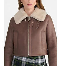Furniq Uk Women's Avery Shearling Aviator Jacket