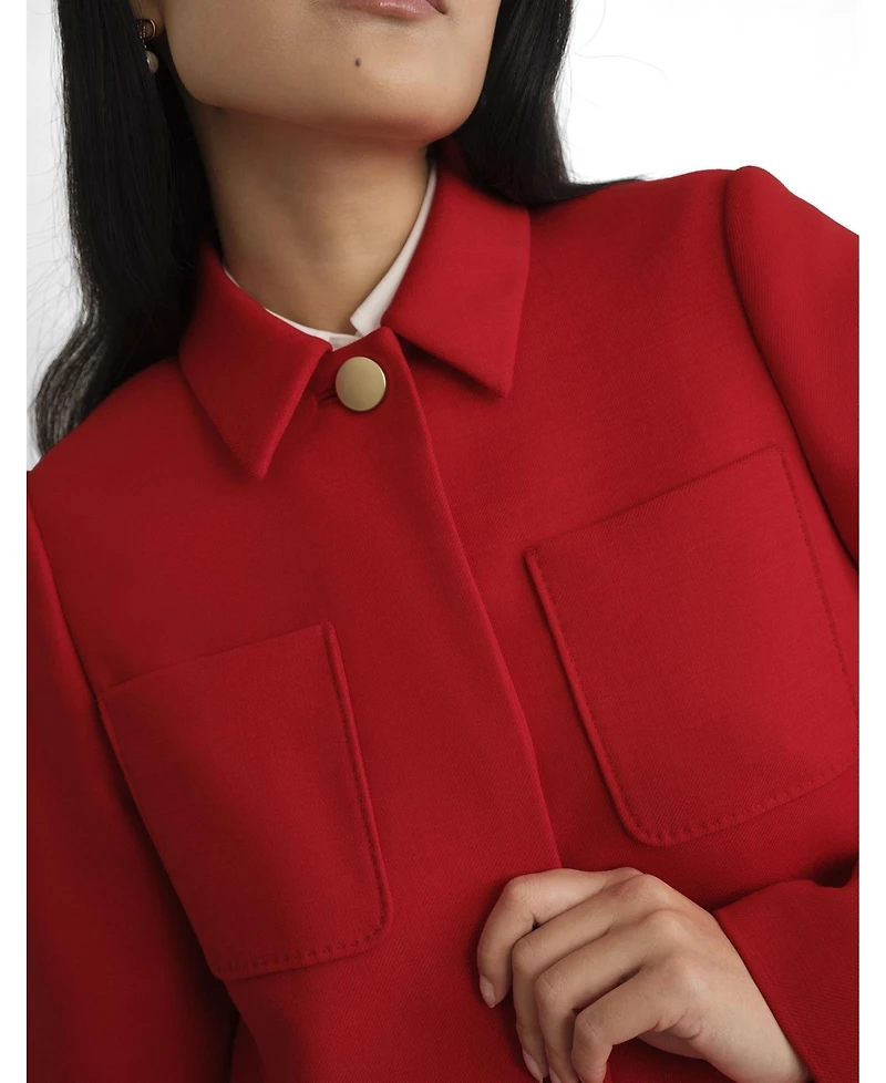 Hobbs London Women's Nessie Boxy Collard Jacket
