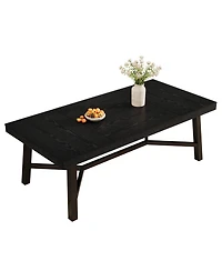 Tribesigns 70.9-Inch Dining Table for 6-8, Large Farmhouse Kitchen with Reinforced Metal Legs