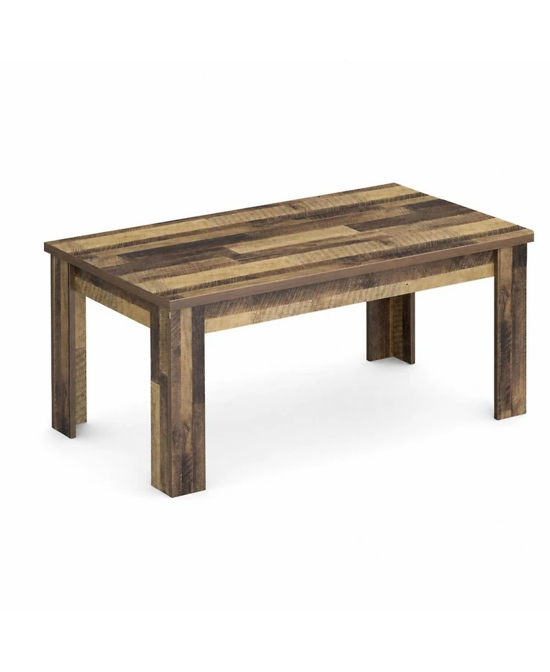 homfan 63" Dining Table for 4-6 – Farmhouse Dinner Table with Large Tabletop, Rectangular for Kitchen Living Room