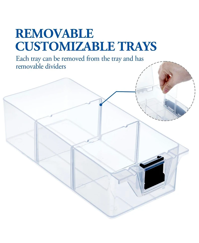 Xdovet Plastic StorBox Organizer Arts Crafts Sewing Supplies Case Accents Compartments Drawers Dividers