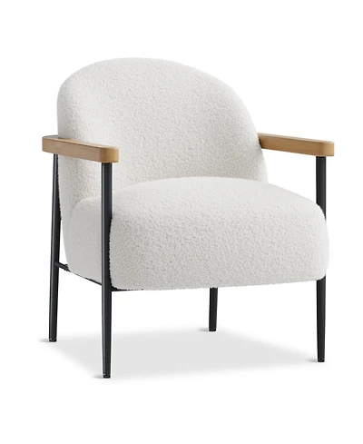 homfan Mid-Century Modern Accent Chair with S-Spring Cushion and Adjustable Feet