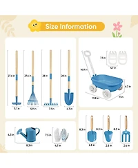 Xdovet Children's Gardening Cart Set Outdoor Educational Toy Tool Gift Box The Perfect Choice for Beach Yard Play Safe and Durable