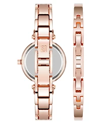 Anne Klein Women's Quartz Pink Round Bracelet Watch 28.1mm x 33.8mm