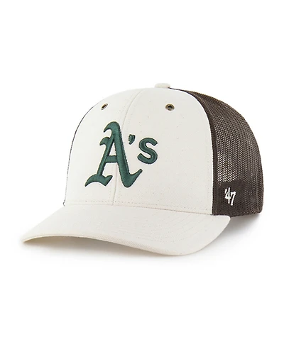 Carhartt x '47 Men's Natural/Brown Athletics Undyed Trucker Adjustable Hat