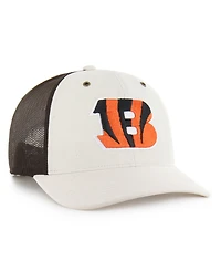 Carhartt x '47 Men's Natural/Brown Cincinnati Bengals Undyed Trucker Adjustable Hat