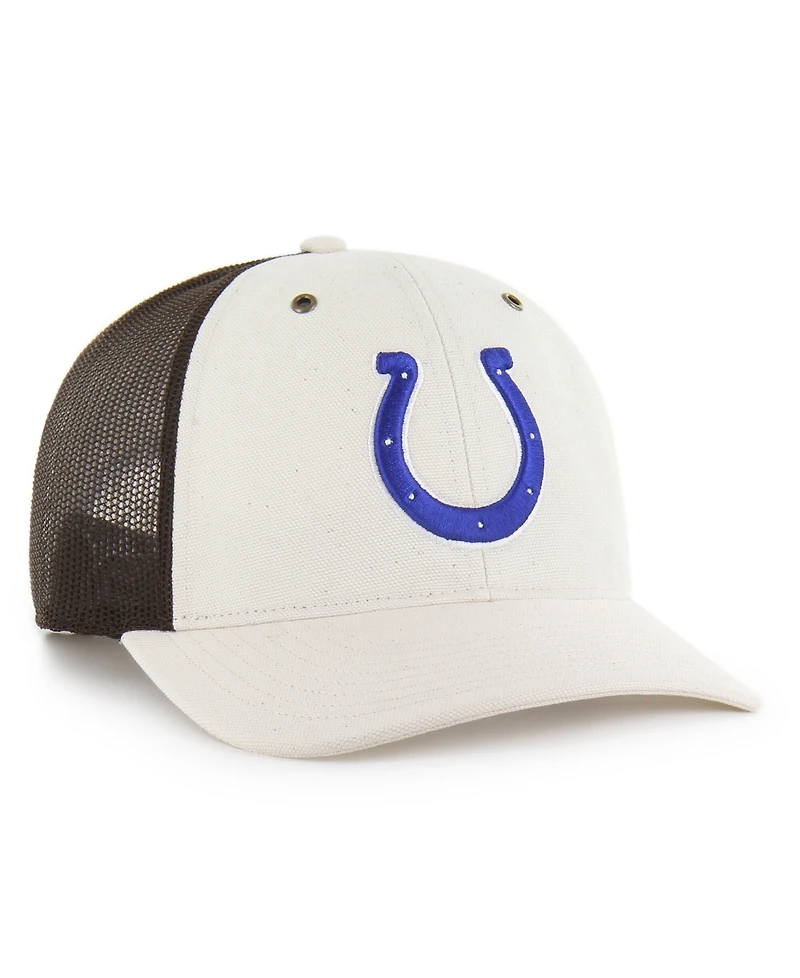 Carhartt x '47 Men's Natural/Brown Indianapolis Colts Undyed Trucker Adjustable Hat