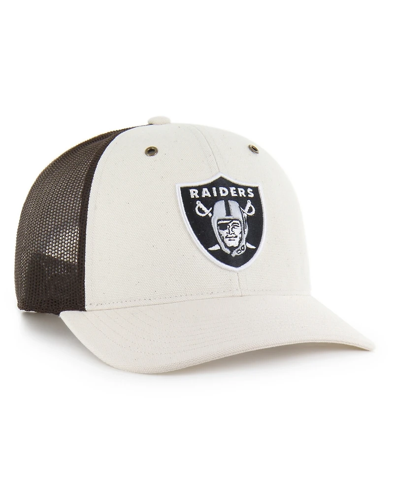 Carhartt x '47 Men's Natural/Brown Las Vegas Raiders Undyed Trucker Adjustable Hat