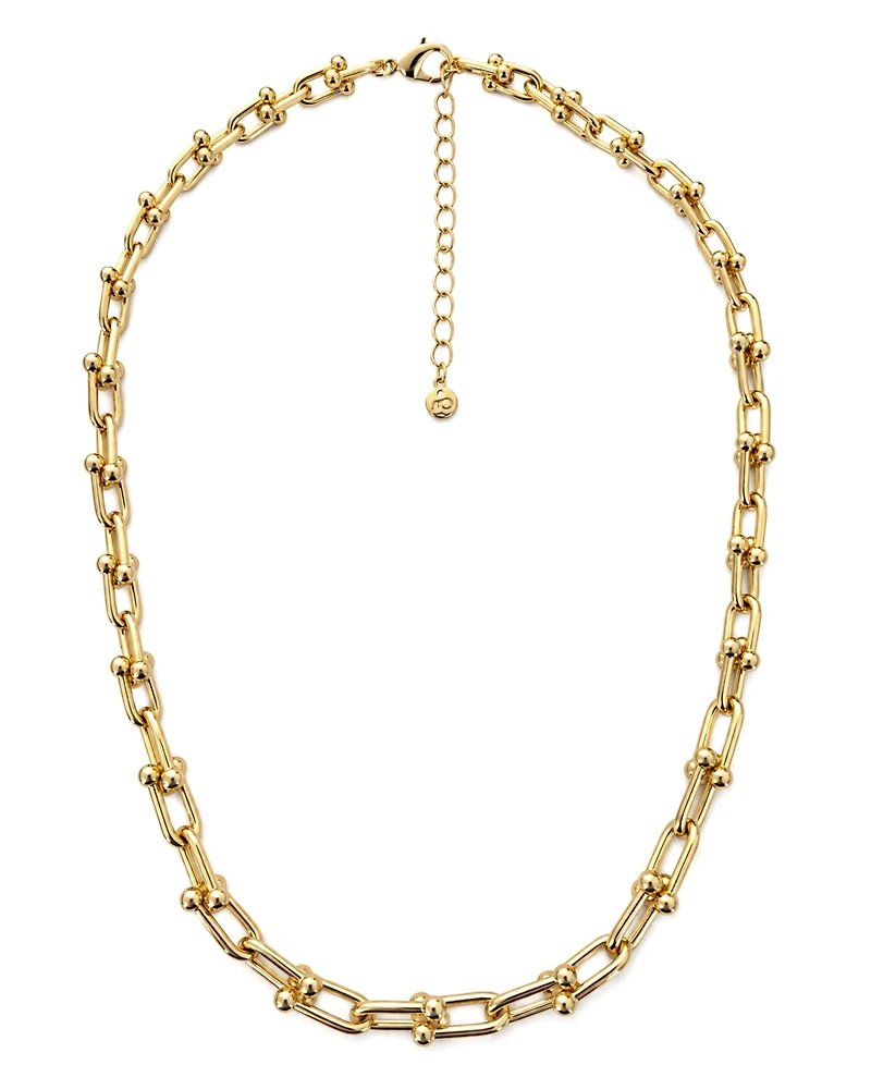 And Now This Fine Silver-Plated or 18K Gold-Plated Graduated Chain Link Necklace