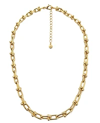 And Now This Fine Silver-Plated or 18K Gold-Plated Graduated Chain Link Necklace