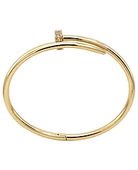 And Now This Cubic Zirconia Nail Head Coil Bangle Bracelet