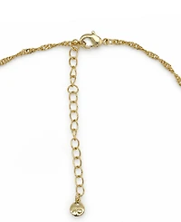 And Now This Crystal Gold-Tone Plated Composite Stone Pave Cross Pendant Necklace