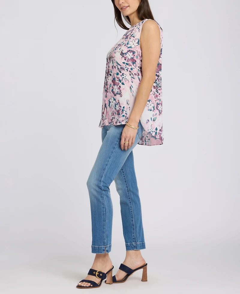 Nydj Women's Sleeveless Pintuck Top