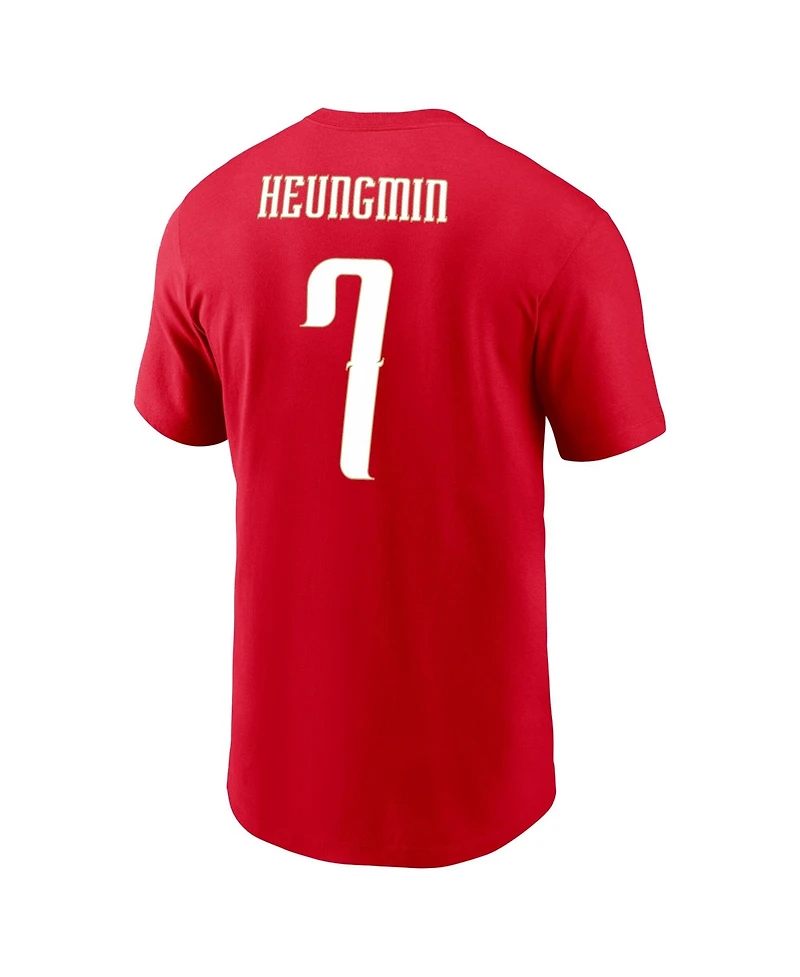Nike Big Boys and Girls Son Heung-Min Red South Korea National Team Name & Number T-Shirt