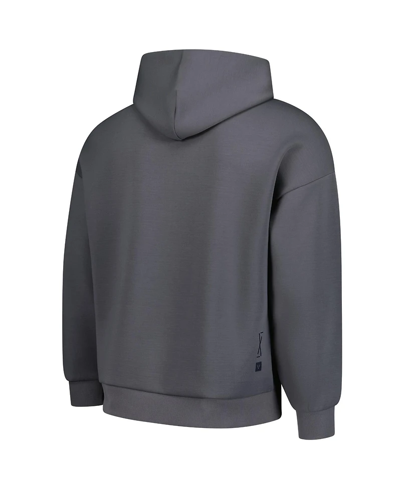 LevelWear Men's Gray Usmnt Luxe Signature Tri-Blend Pullover Hoodie