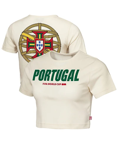 Outerstuff Women's Natural Portugal Fifa World Cup 2026 Elote Squad Cropped T-Shirt