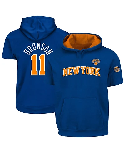 Fanatics Men's Jalen Brunson Blue New York Knicks Big & Tall Short Sleeve Hoodie