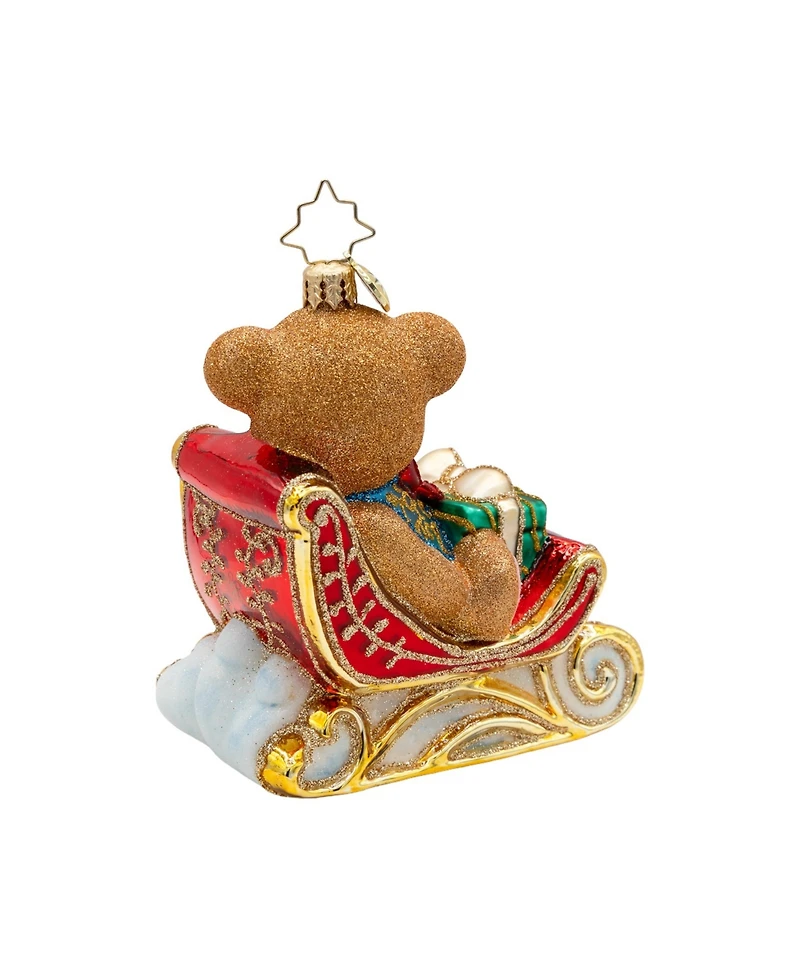 Christopher Radko 4.25" Beary Merry Sleigh Ornament