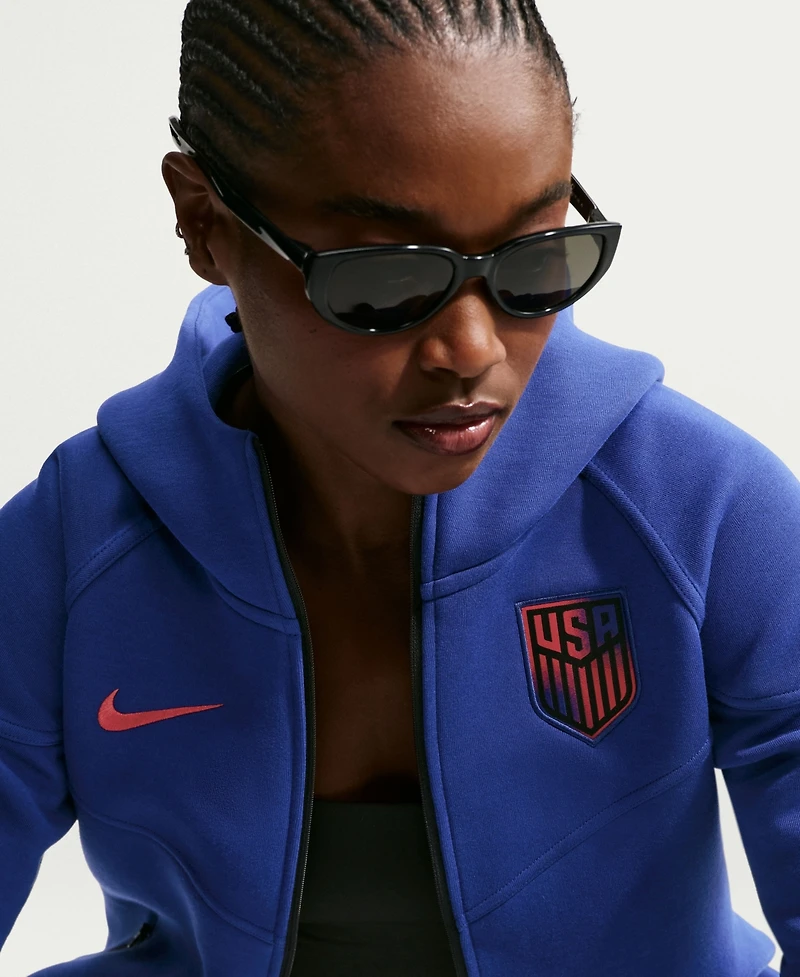 Nike Women's Royal Usmnt Tech Fleece Windrunner Full-Zip Hoodie