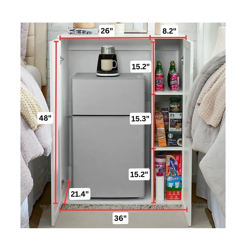 DormCo Yak About It Mini Fridge Cabinet Console
