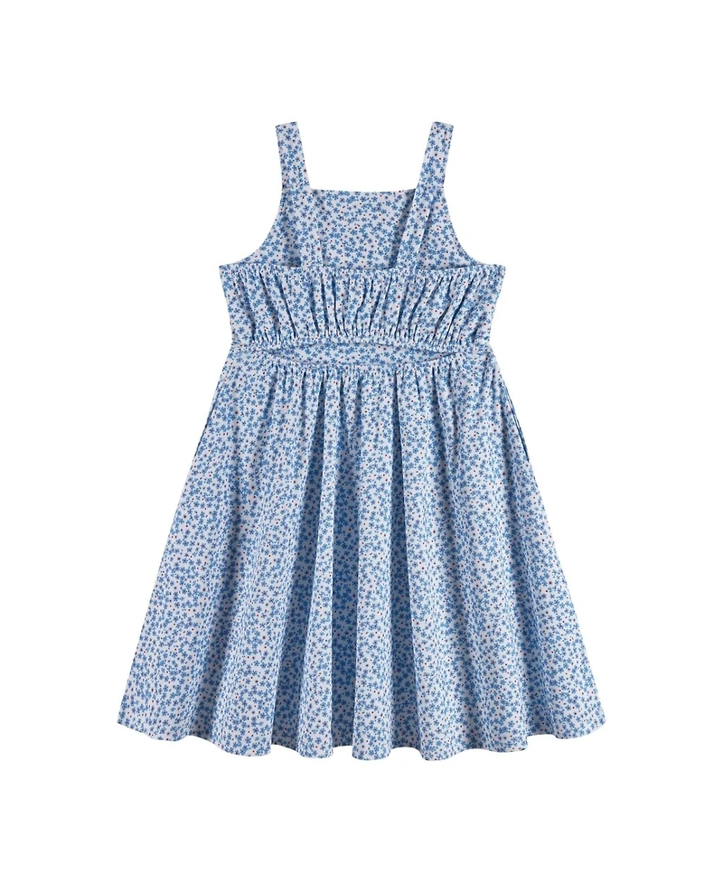 Andy & Evan Girls Floral Printed Dress With Back Cutout