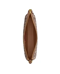 Coach Plaza Crystal Signature Jacquard Small Shoulder Handbag