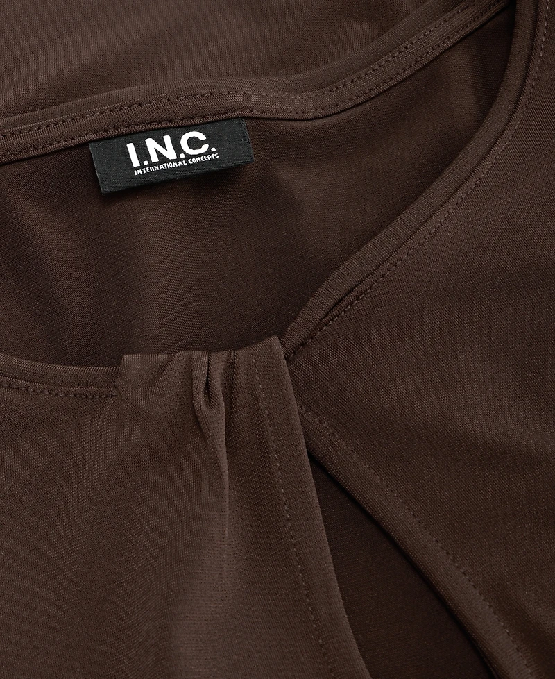 I.n.c. International Concepts Women's Long-Sleeve Keyhole Twist Top, Macy's Exclusive