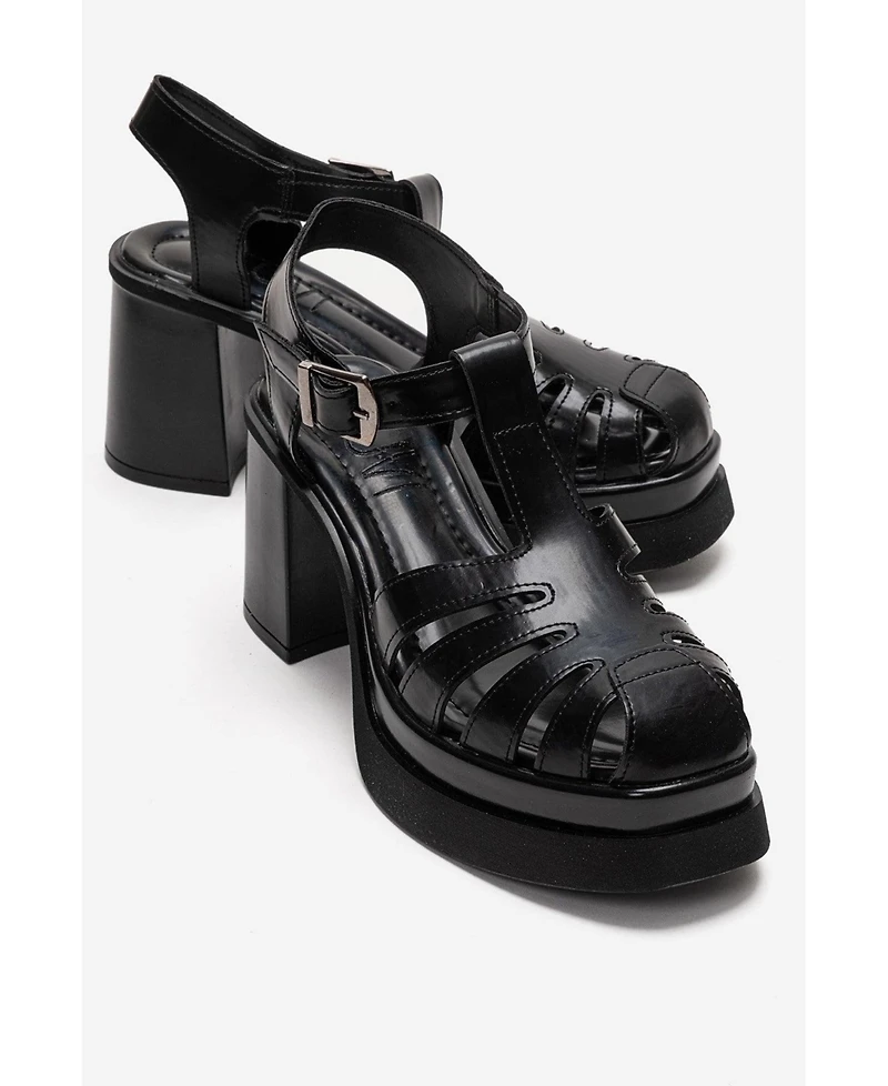 Prologue Shoes Women's Rovena Platform Block Heel Sandal