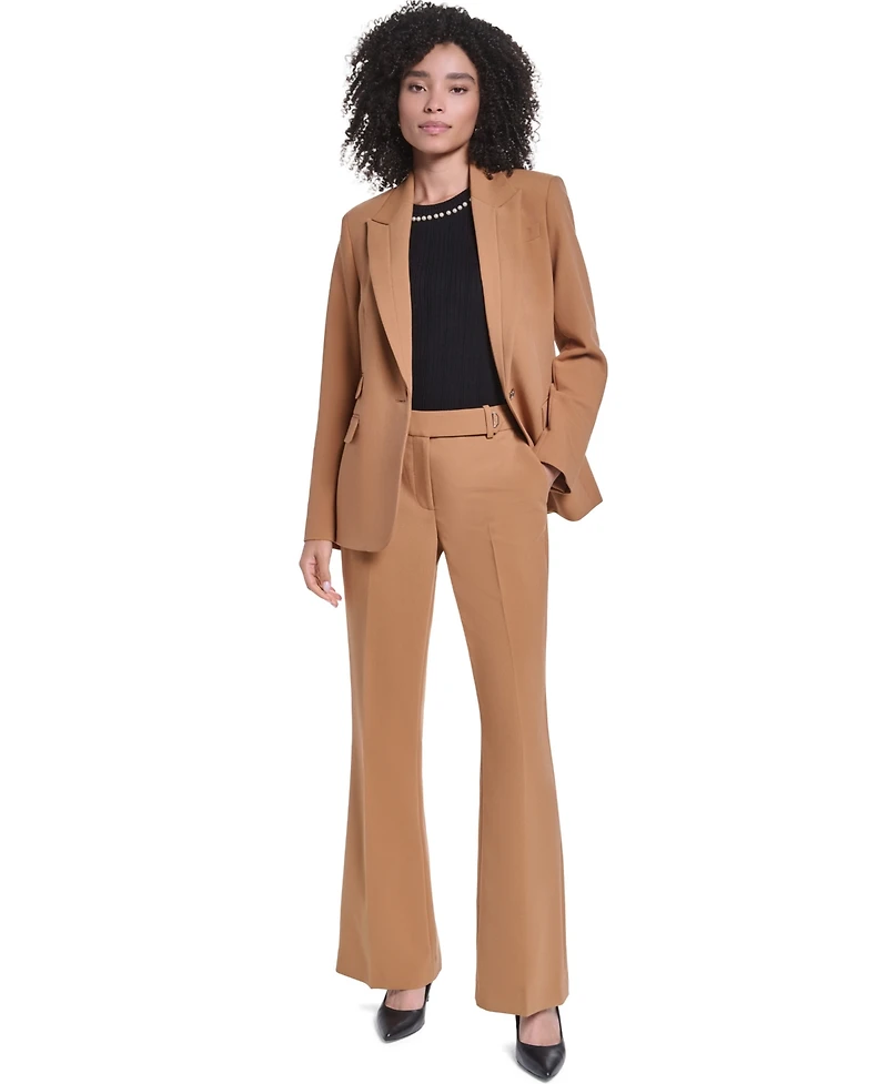 Karl Lagerfeld Paris Petite Peak One-Button Blazer