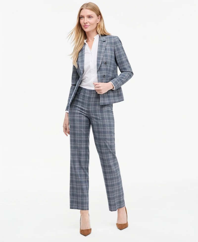 Jones New York Women's Plaid Notch Collar Jacket