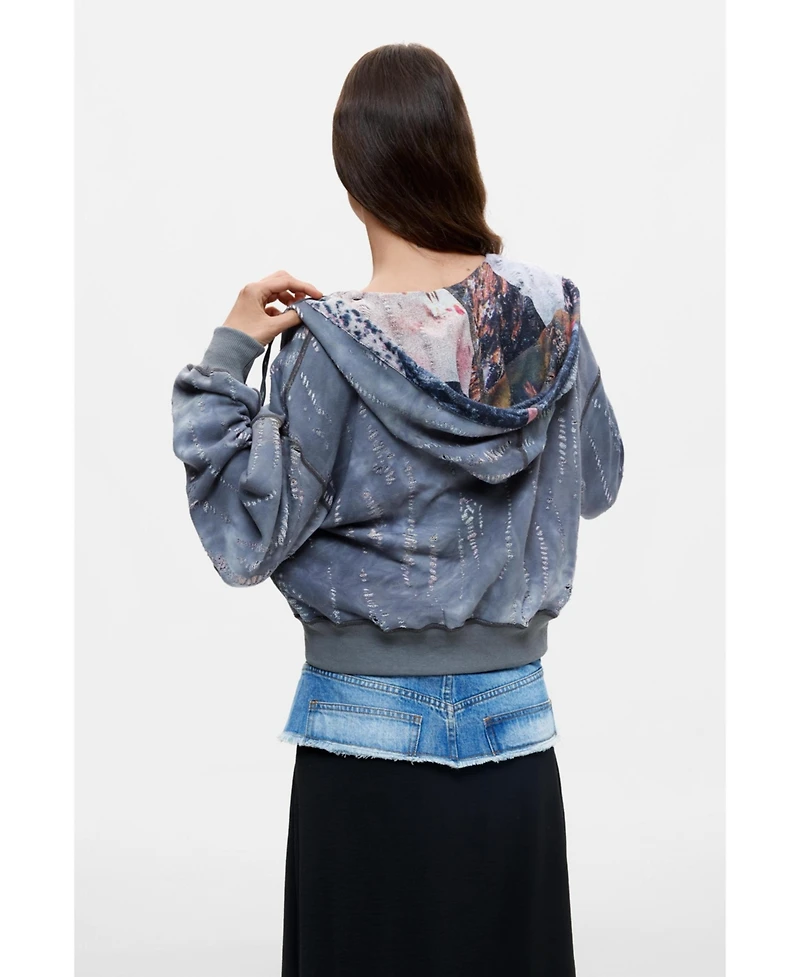 Desigual Women's Reversible Printed Sweatshirt