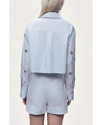 Nocturne Women's Stone Detail Crop Shirt