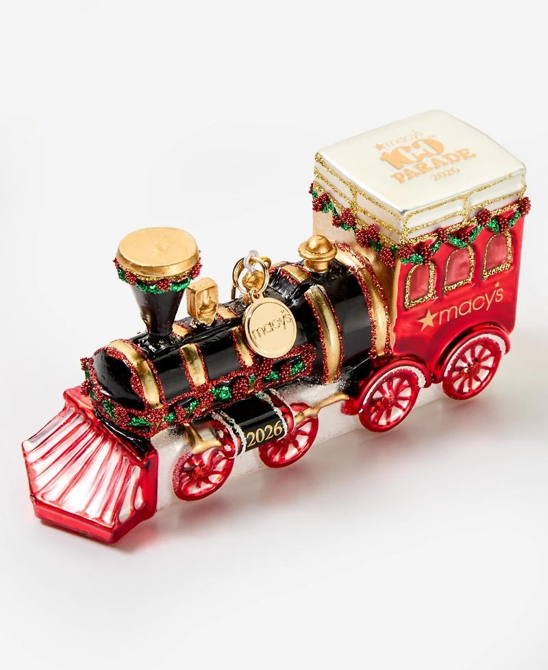 Holiday Lane Macy's 100th Thanksgiving Day Parade Glass Train Ornament, Macy's Exclusive