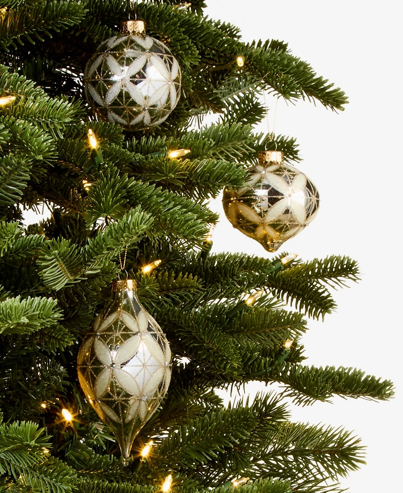 Holiday Lane Opulence Mixed Glass Ornaments, Set of 3, Macy's Exclusive