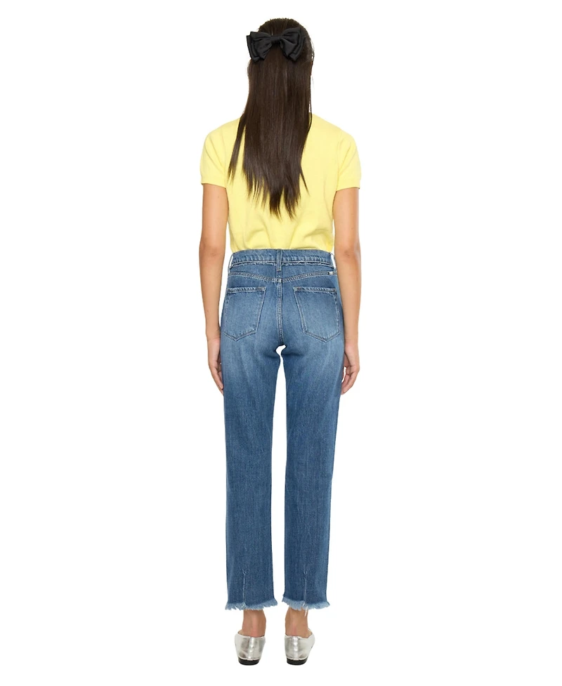 KanCan Women's Angelina High Rise Slim Straight Jeans