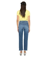 KanCan Women's Angelina High Rise Slim Straight Jeans
