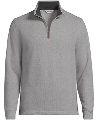 Lands' End Big & Tall Bedford Rib Casual Quarter Zip Sweater