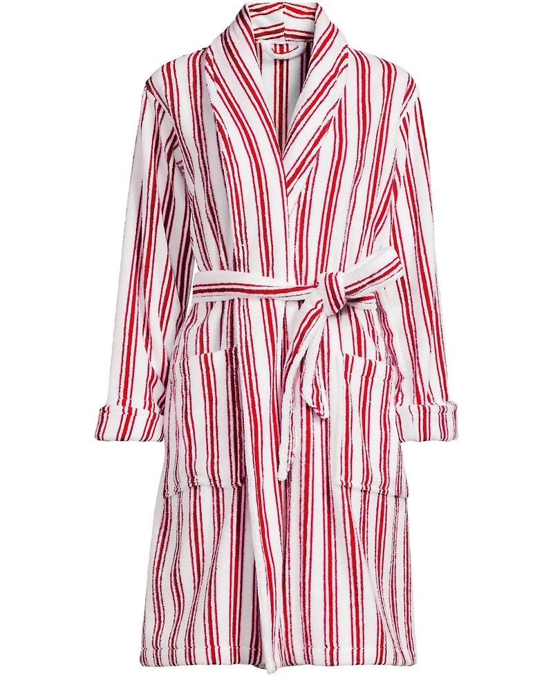 Lands' End Women's Soft Terry Long Sleeve Knee Length Robe