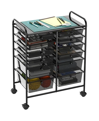 Xdovet Utility Cart Rolling Craft Organizer Drawers