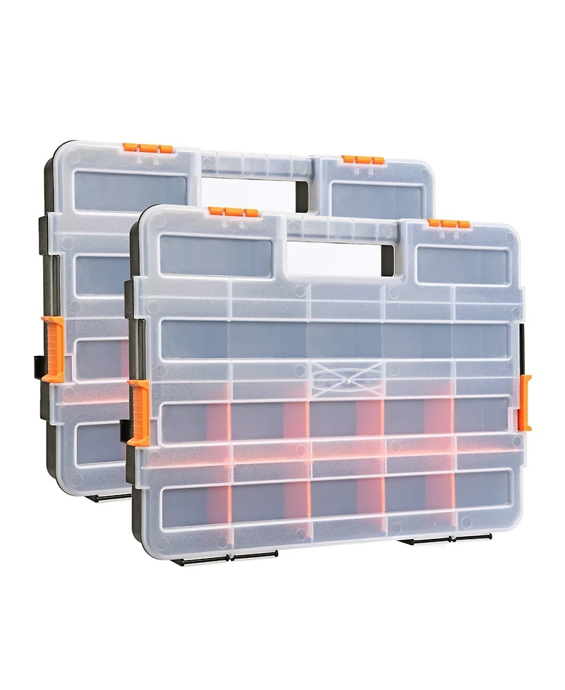 Xdovet Toolbox Organizer Set Removable Dividers Small Parts Storage 2 Pack