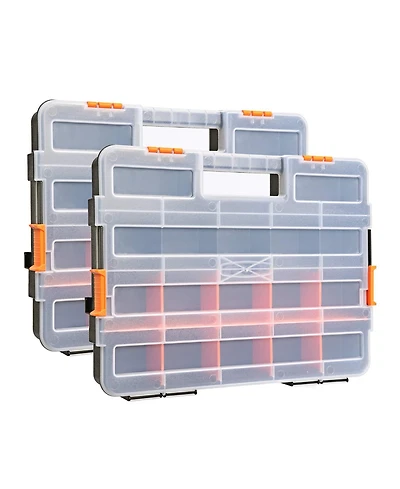 Xdovet Toolbox Organizer Set Removable Dividers Small Parts Storage 2 Pack