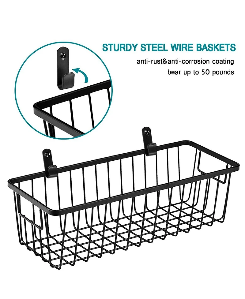 Xdovet Metal Wire Wall Mount Storage Basket