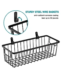 Xdovet Metal Wire Wall Mount Storage Basket