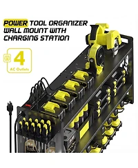 Xdovet Power Tool Organizer Wall Mount Charging Station Metal Rack Drill Holder Storage