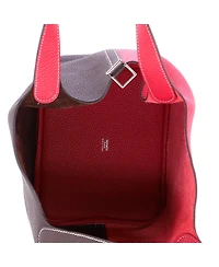 Pre-Owned HERMES Mm Picotin Lock Bag Bicolor Clemence