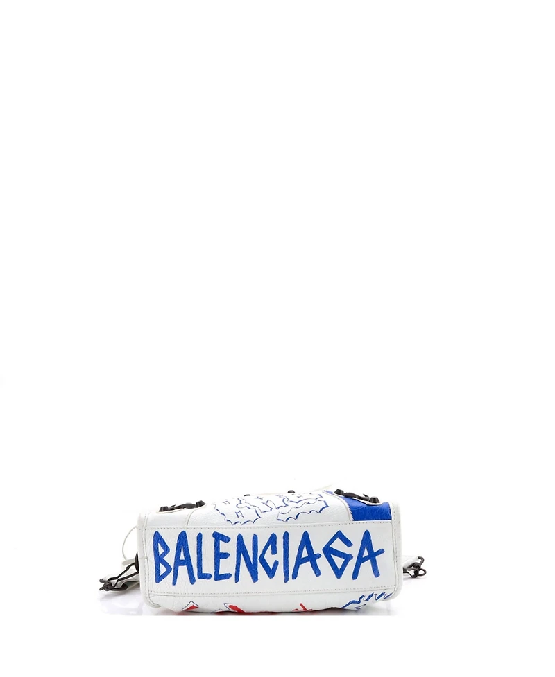 Pre-Owned Balenciaga Mini City Graffiti Classic Studs Bag Leather