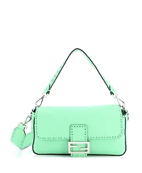 Pre-Owned Fendi Medium Selleria Baguette Nm Bag Leather