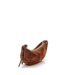 Pre-Owned Prada Large Demi-Lune Shoulder Bag Suede