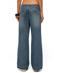Edikted Women's Wyn Studded Low Rise Baggy Jeans