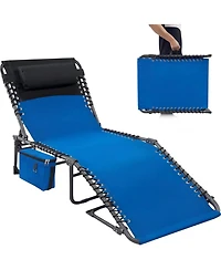 gaomon Outdoor Chaise Lounge Chair with 5-Position Adjustable Recline and Lay-Flat
